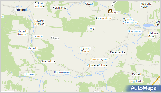 mapa Kijowiec Osada, Kijowiec Osada na mapie Targeo