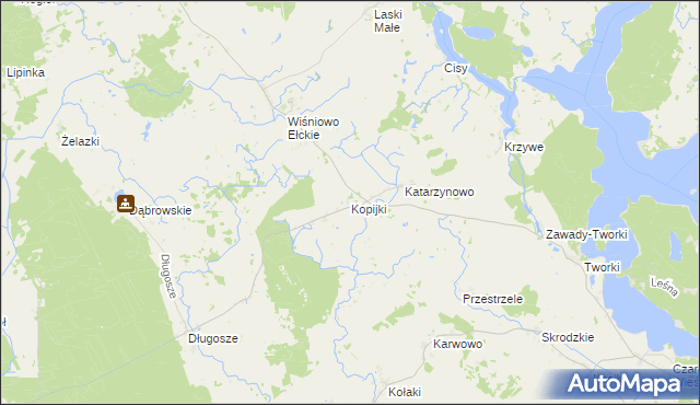 mapa Kopijki, Kopijki na mapie Targeo