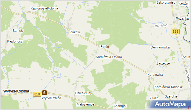 mapa Korolówka-Osada, Korolówka-Osada na mapie Targeo