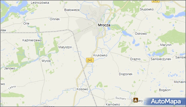 mapa Krukówko, Krukówko na mapie Targeo