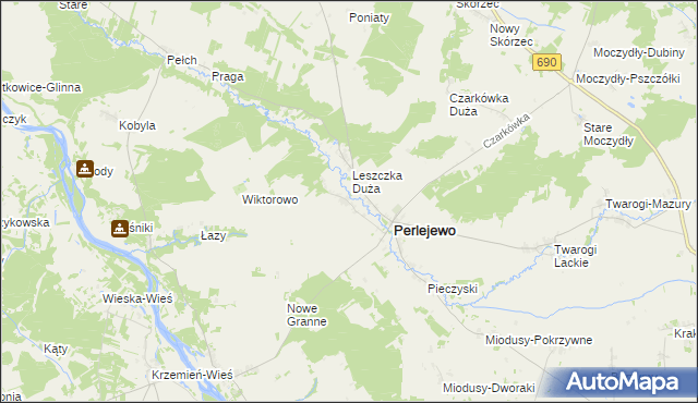 mapa Leszczka Mała, Leszczka Mała na mapie Targeo