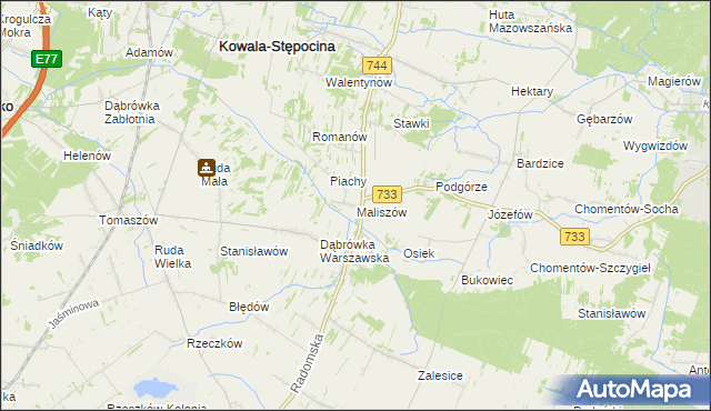 mapa Maliszów, Maliszów na mapie Targeo