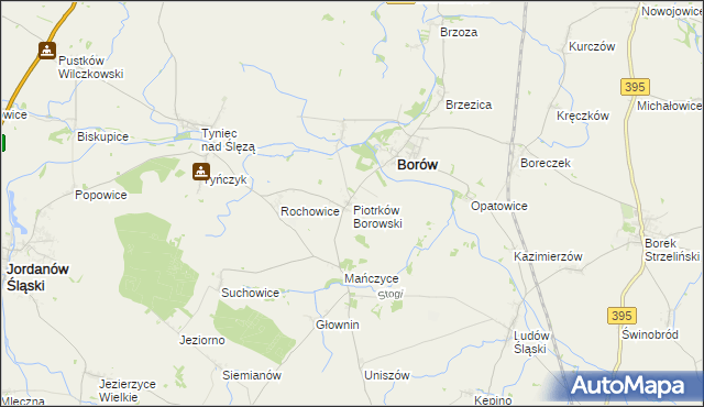 mapa Piotrków Borowski, Piotrków Borowski na mapie Targeo