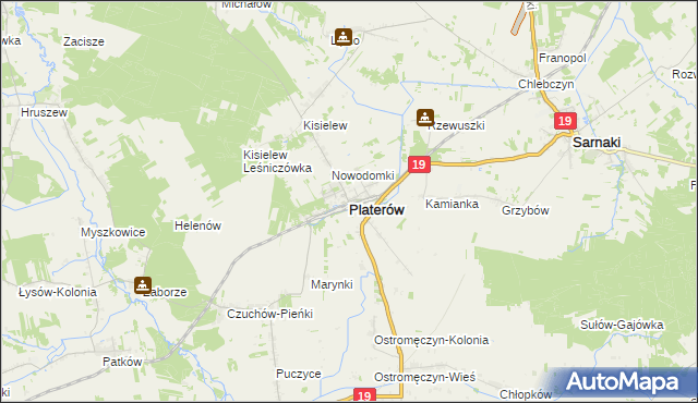 mapa Platerów, Platerów na mapie Targeo