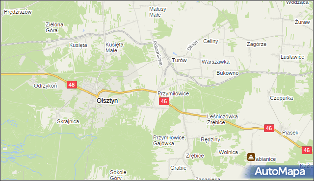 mapa Przymiłowice, Przymiłowice na mapie Targeo