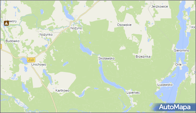 mapa Skotawsko, Skotawsko na mapie Targeo