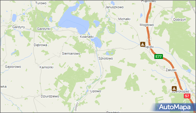 mapa Szkotowo, Szkotowo na mapie Targeo