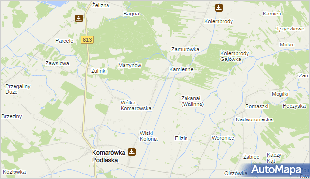 mapa Walinna, Walinna na mapie Targeo