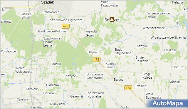 mapa Wincentów gmina Łask, Wincentów gmina Łask na mapie Targeo