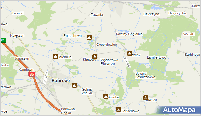 mapa Wydartowo Pierwsze, Wydartowo Pierwsze na mapie Targeo