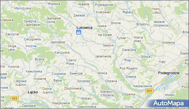 mapa Jadamwola, Jadamwola na mapie Targeo