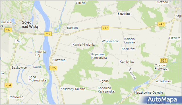 mapa Kopanina Kamieńska, Kopanina Kamieńska na mapie Targeo
