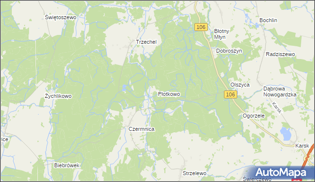 mapa Płotkowo, Płotkowo na mapie Targeo