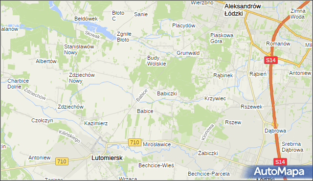 mapa Babiczki, Babiczki na mapie Targeo