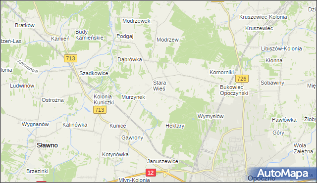mapa Brzustówek, Brzustówek na mapie Targeo
