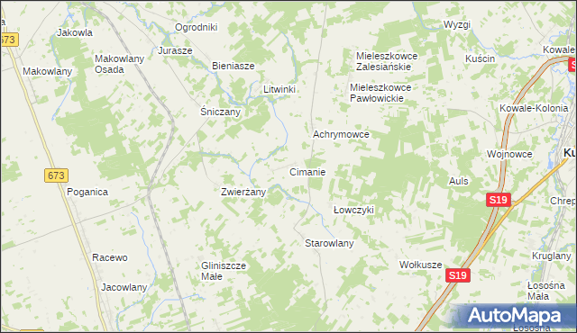 mapa Cimanie, Cimanie na mapie Targeo