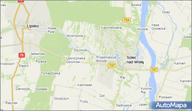 mapa Przedmieście Bliższe, Przedmieście Bliższe na mapie Targeo