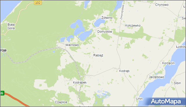 mapa Rabiąż, Rabiąż na mapie Targeo