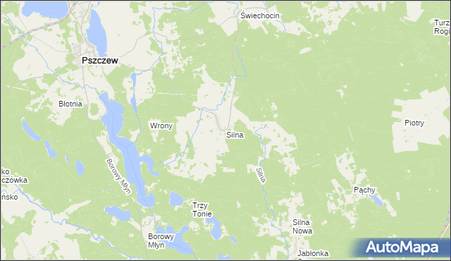 mapa Silna, Silna na mapie Targeo