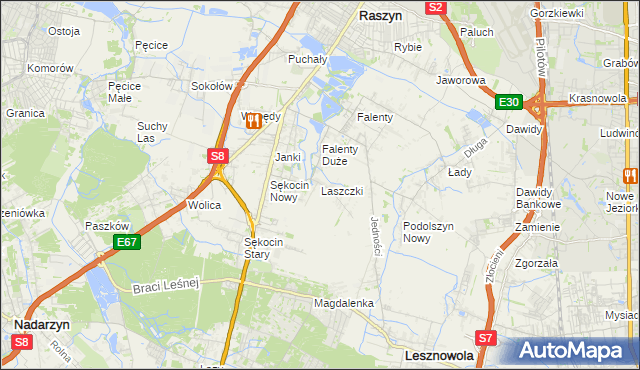 mapa Laszczki, Laszczki na mapie Targeo