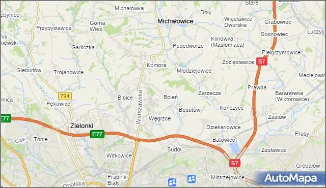 mapa Boleń, Boleń na mapie Targeo