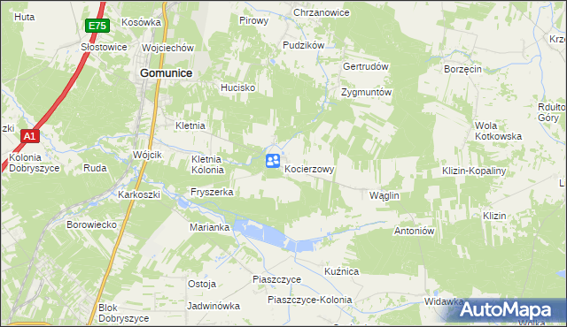 mapa Kocierzowy, Kocierzowy na mapie Targeo