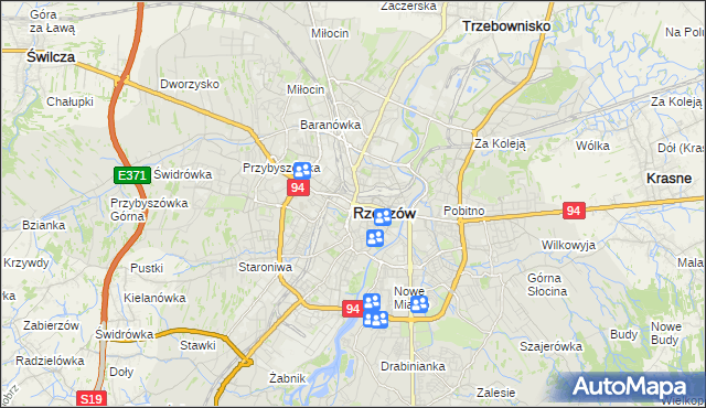 mapa Rzeszów, Rzeszów na mapie Targeo