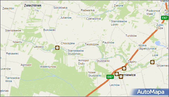 mapa Annopol Mały, Annopol Mały na mapie Targeo