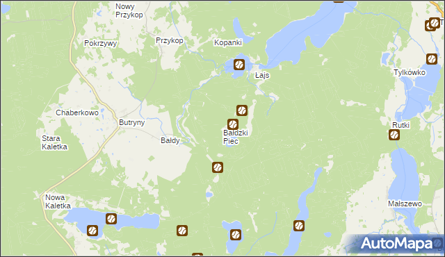 mapa Bałdzki Piec, Bałdzki Piec na mapie Targeo