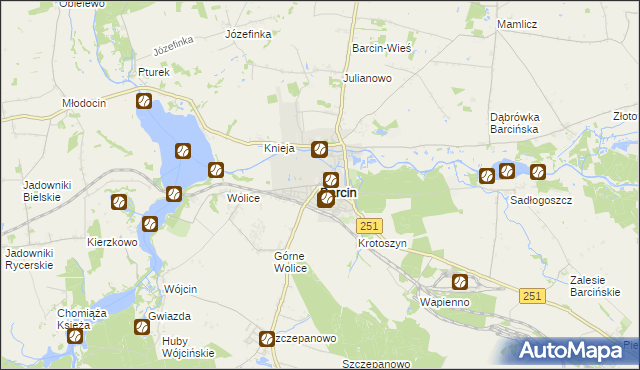 mapa Barcin, Barcin na mapie Targeo