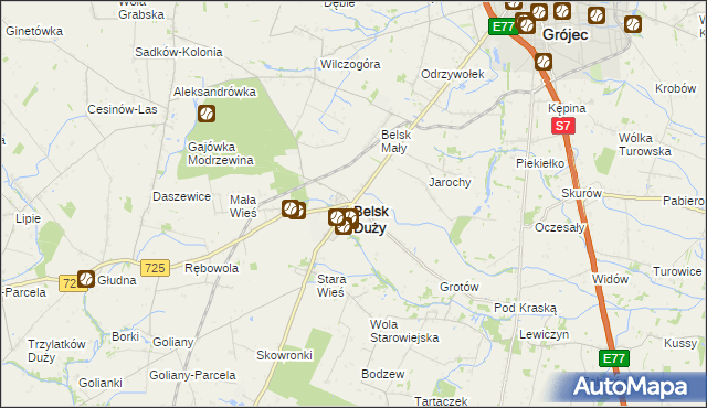 mapa Belsk Duży, Belsk Duży na mapie Targeo