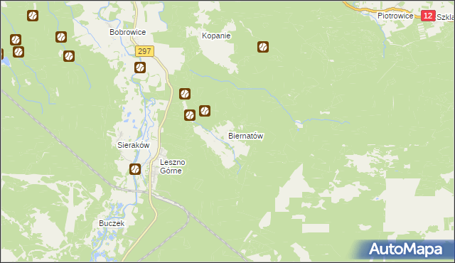 mapa Biernatów gmina Szprotawa, Biernatów gmina Szprotawa na mapie Targeo