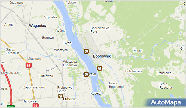 mapa Bobrowniki powiat lipnowski, Bobrowniki powiat lipnowski na mapie Targeo