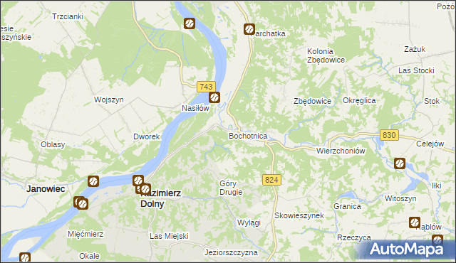 mapa Bochotnica, Bochotnica na mapie Targeo