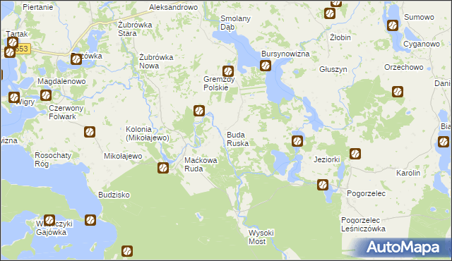 mapa Buda Ruska, Buda Ruska na mapie Targeo