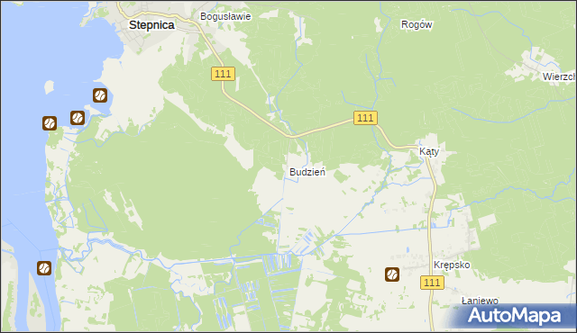 mapa Budzień, Budzień na mapie Targeo