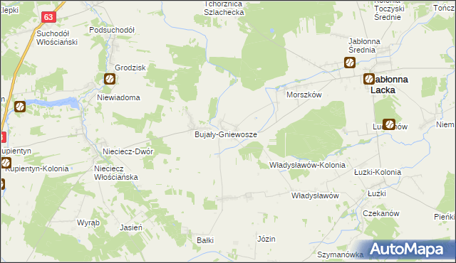 mapa Bujały-Mikosze, Bujały-Mikosze na mapie Targeo