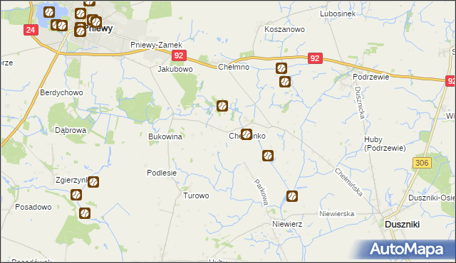 mapa Chełminko, Chełminko na mapie Targeo