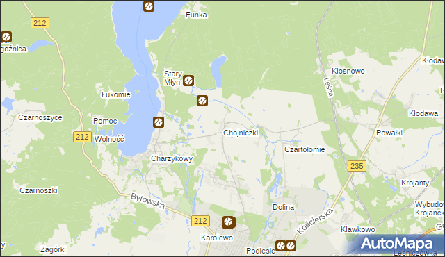 mapa Chojniczki, Chojniczki na mapie Targeo