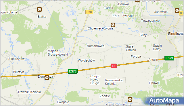 mapa Chojno Nowe Pierwsze, Chojno Nowe Pierwsze na mapie Targeo