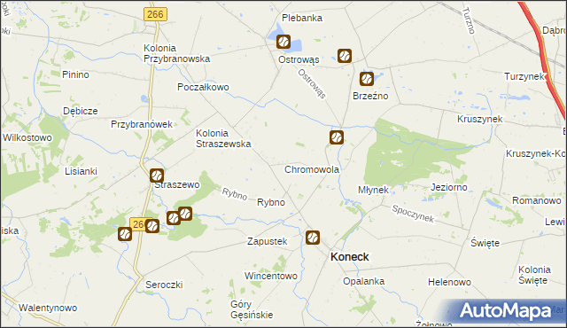 mapa Chromowola, Chromowola na mapie Targeo