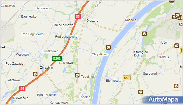 mapa Chrystkowo, Chrystkowo na mapie Targeo