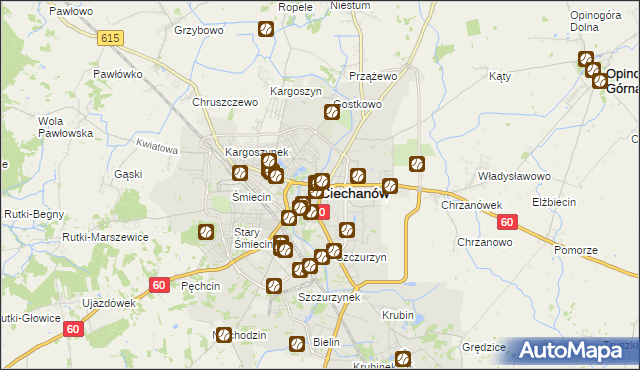 mapa Ciechanów, Ciechanów na mapie Targeo