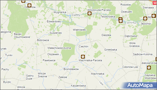 mapa Ciechlin, Ciechlin na mapie Targeo