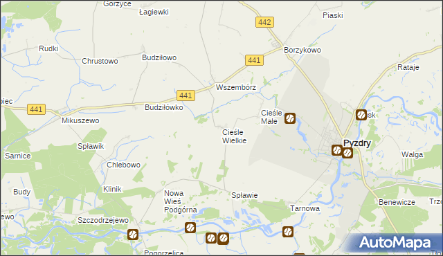 mapa Cieśle Wielkie, Cieśle Wielkie na mapie Targeo