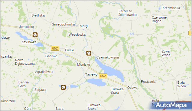 mapa Czarnakowizna, Czarnakowizna na mapie Targeo