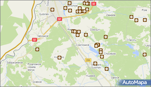 mapa Czarnowice, Czarnowice na mapie Targeo