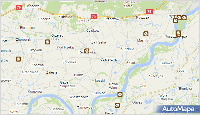 mapa Czarzyzna, Czarzyzna na mapie Targeo