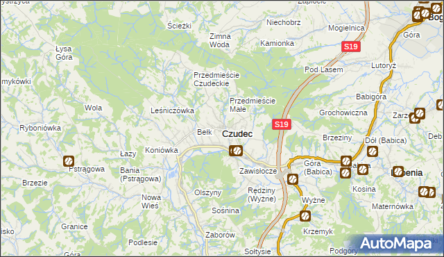 mapa Czudec, Czudec na mapie Targeo