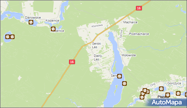 mapa Dalny Las, Dalny Las na mapie Targeo